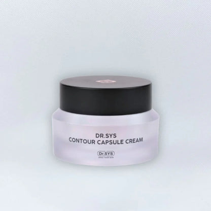 Dr. SYS Contour Capsule Cream jar on a light gray background